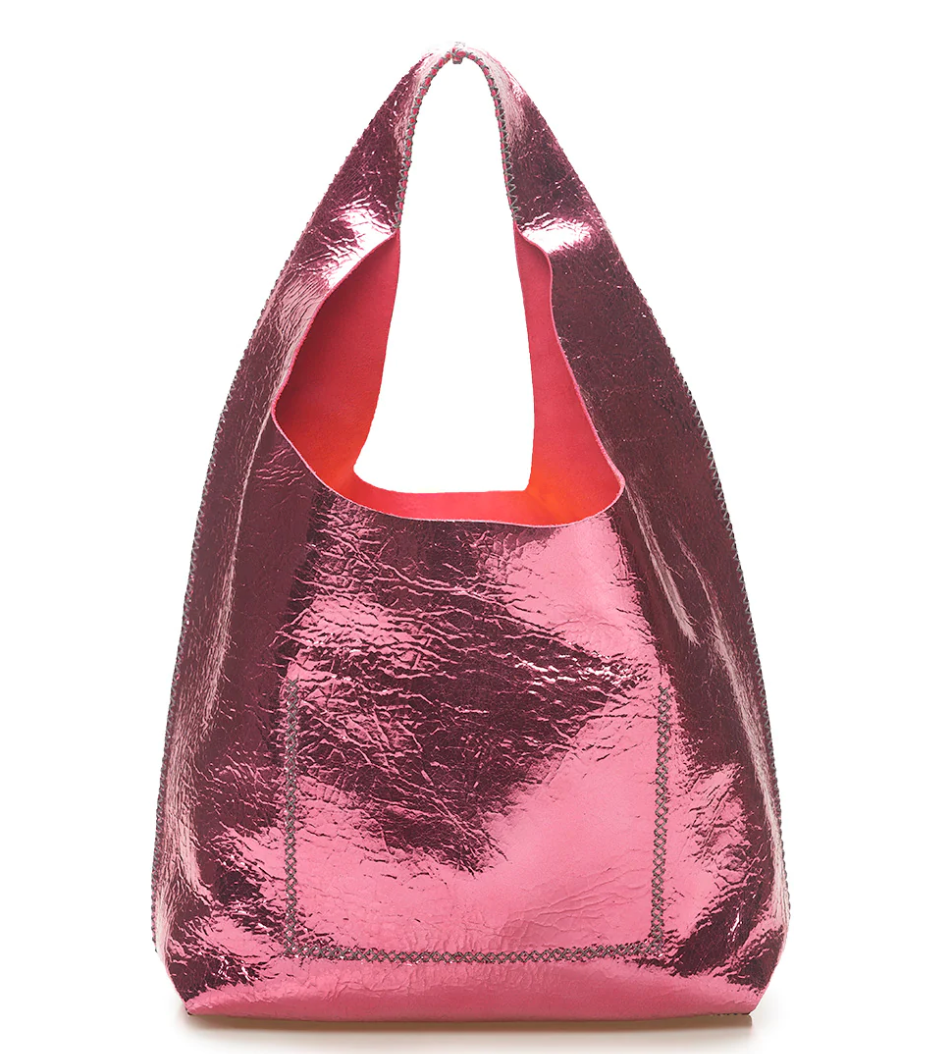 Palermo bag | metallic cherry up cycled leather