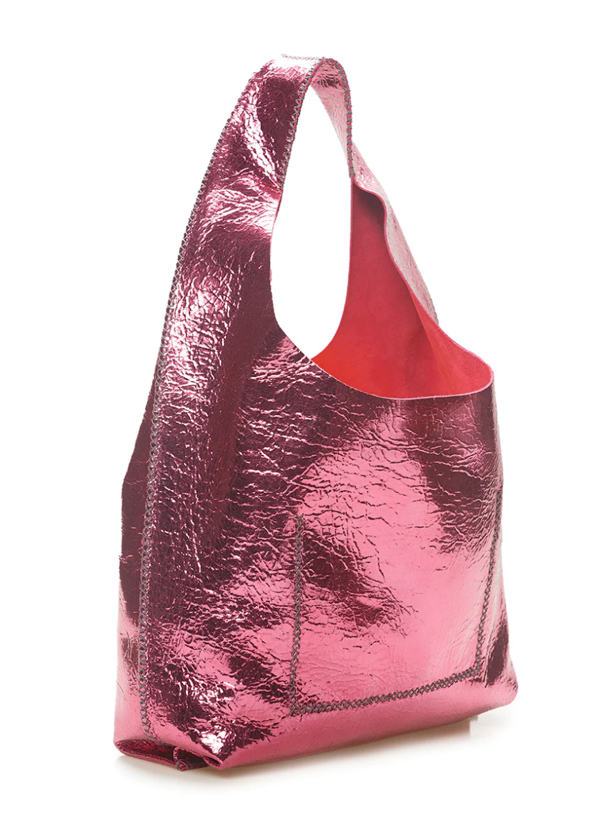 Palermo bag | metallic cherry up cycled leather